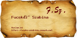 Fucskó Szabina névjegykártya